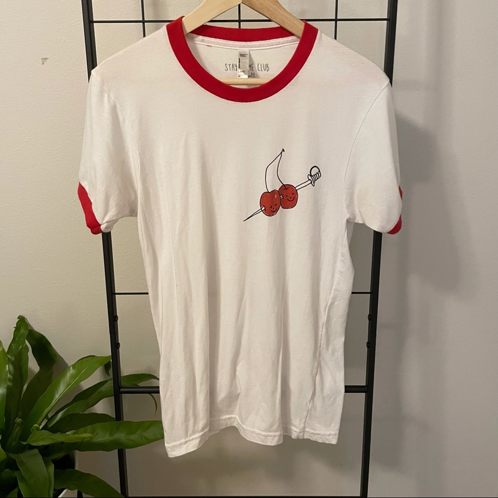 Cherries Ringer Tee - Stay Home Club